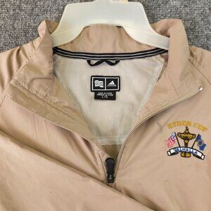 Adidas Windbreaker Kids Large Beige 1/4 Zip Ryder Cup Valhalla Golf Long Sleeve